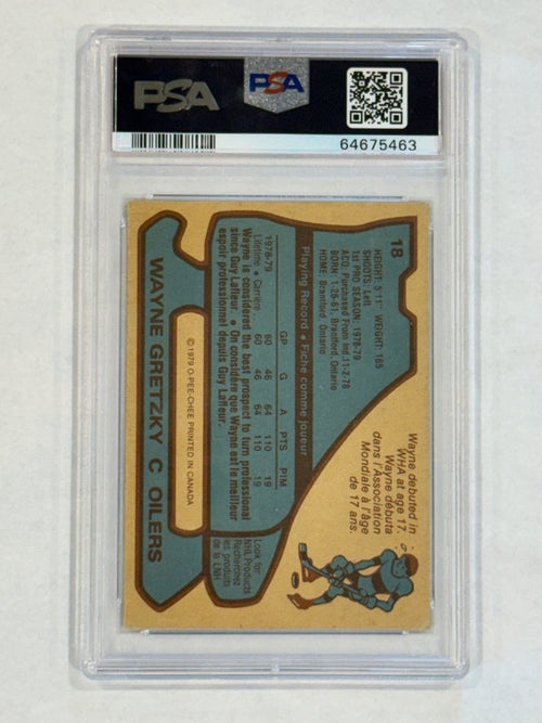 1979 O-Pee-Chee Wayne Gretzky Rookie #18 – PSA 2.5