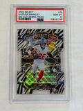 2023 Panini Select Saquon Barkley Zebra Prizm Die-Cut #75 – PSA 10